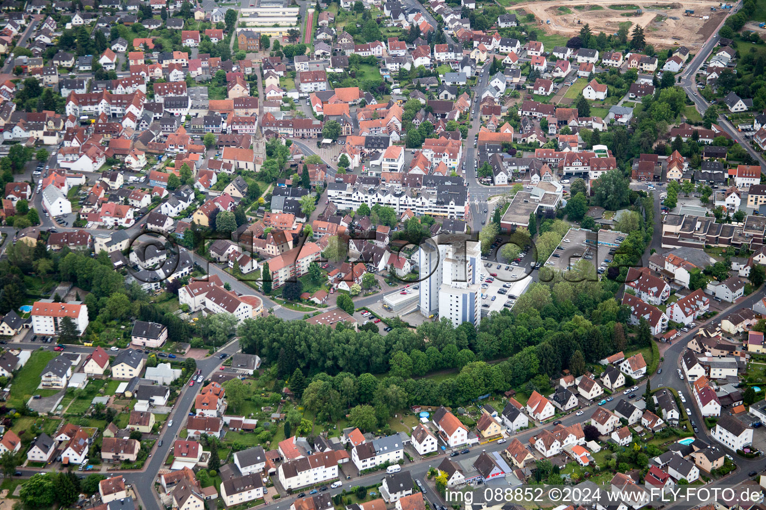 Bruchköbel dans le département Hesse, Allemagne vue du ciel