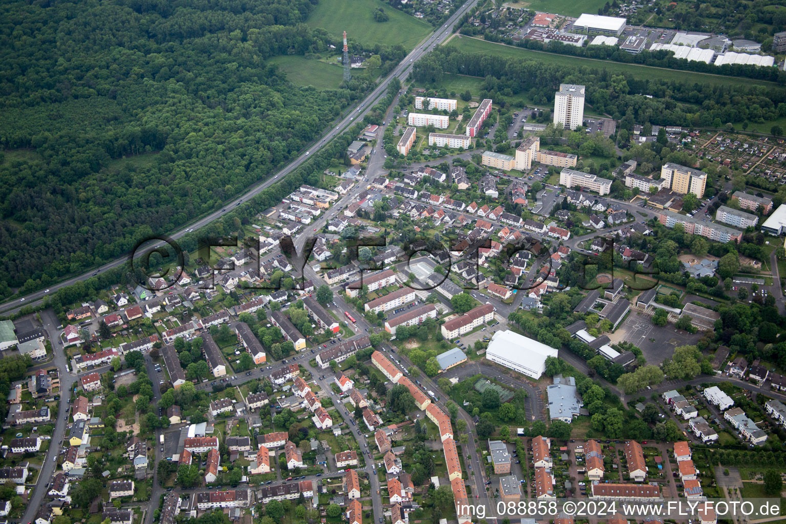 Photographie aérienne de Hanau dans le département Hesse, Allemagne