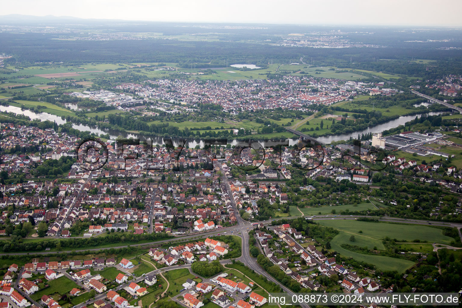 Hanau dans le département Hesse, Allemagne d'un drone