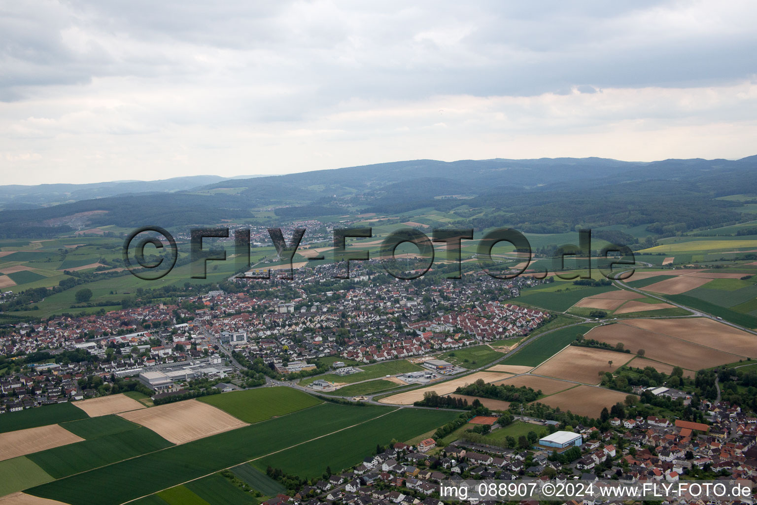 Photographie aérienne de Reinheim dans le département Hesse, Allemagne