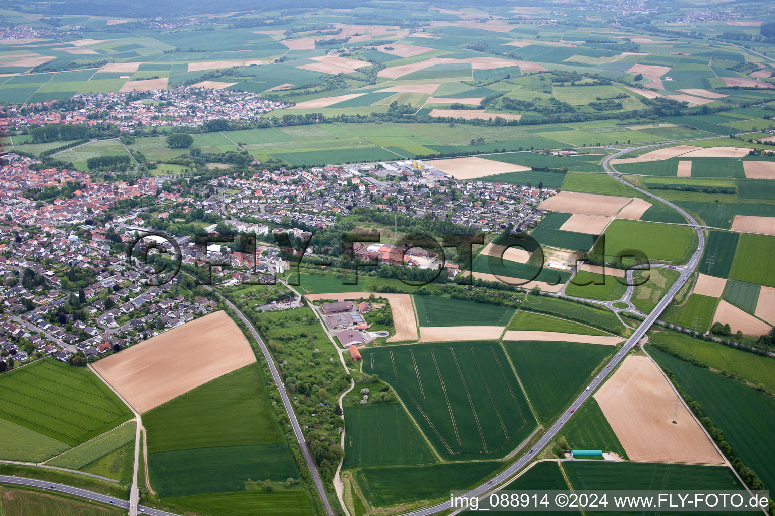 Reinheim dans le département Hesse, Allemagne d'en haut