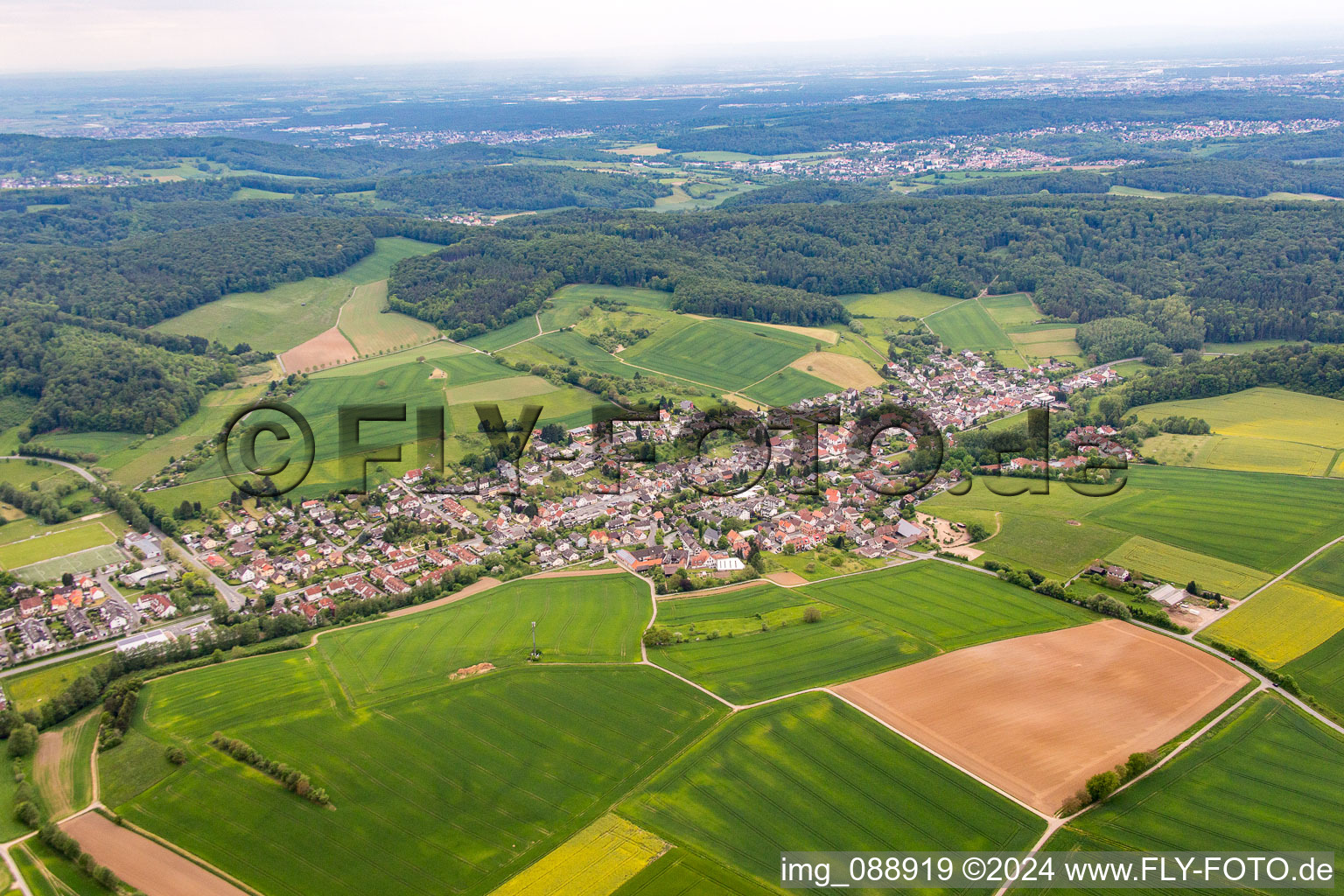 Photographie aérienne de Quartier Nieder-Modau in Ober-Ramstadt dans le département Hesse, Allemagne