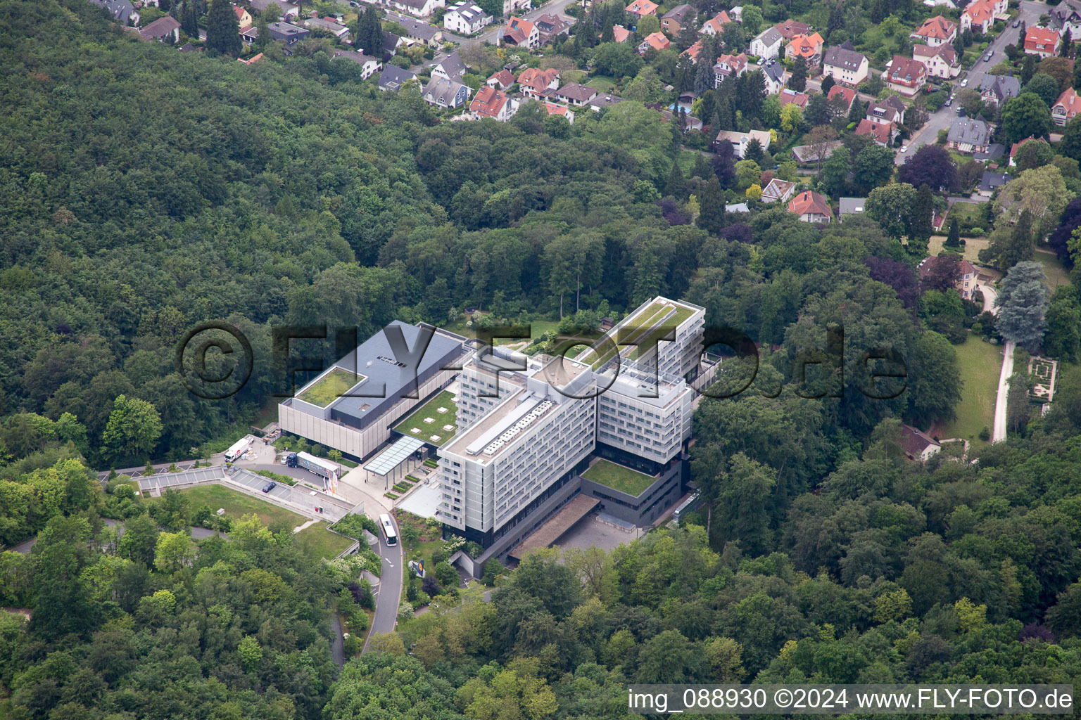 Photographie aérienne de Seeheim-Jugenheim dans le département Hesse, Allemagne