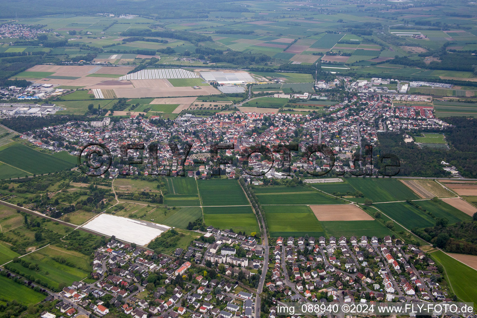 Enregistrement par drone de Quartier Jugenheim an der Bergstrasse in Seeheim-Jugenheim dans le département Hesse, Allemagne