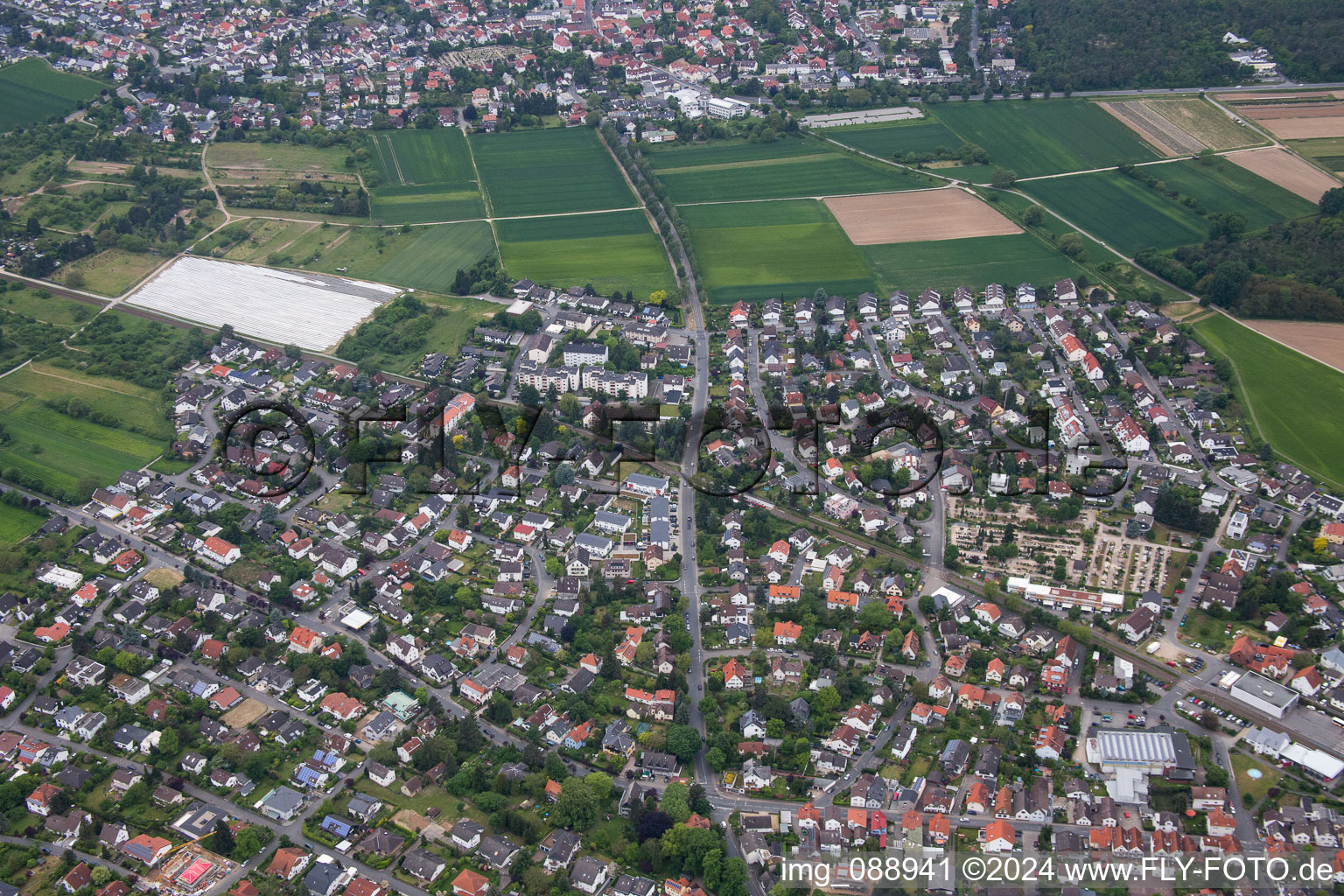 Image drone de Quartier Jugenheim an der Bergstrasse in Seeheim-Jugenheim dans le département Hesse, Allemagne