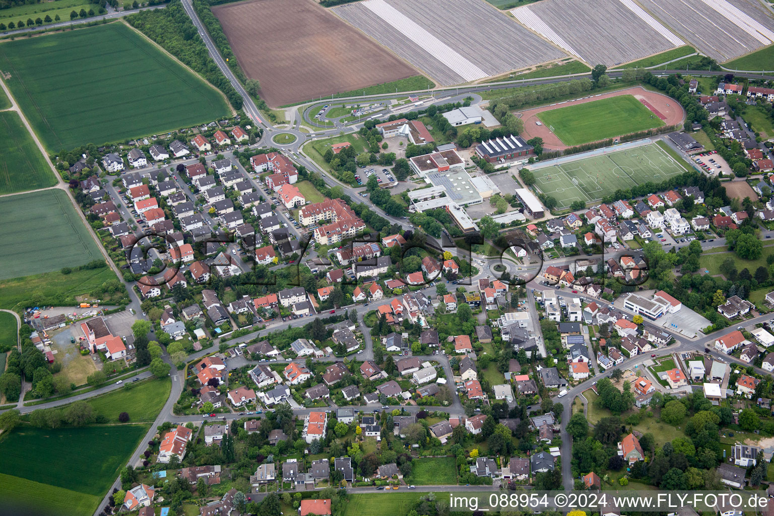 Photographie aérienne de Alsbach-Hähnlein dans le département Hesse, Allemagne