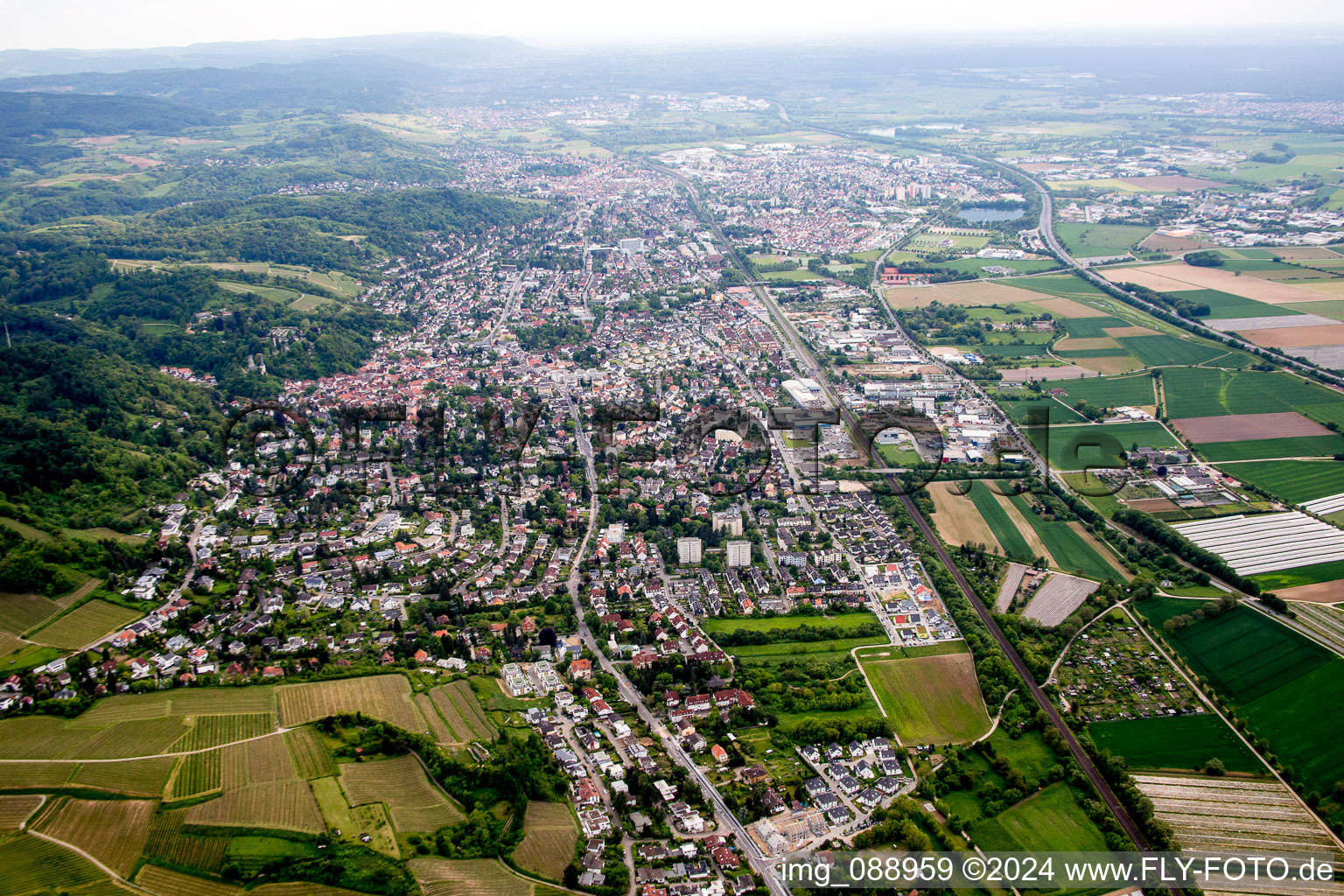 Vue aérienne de Quartier Auerbach in Bensheim dans le département Hesse, Allemagne