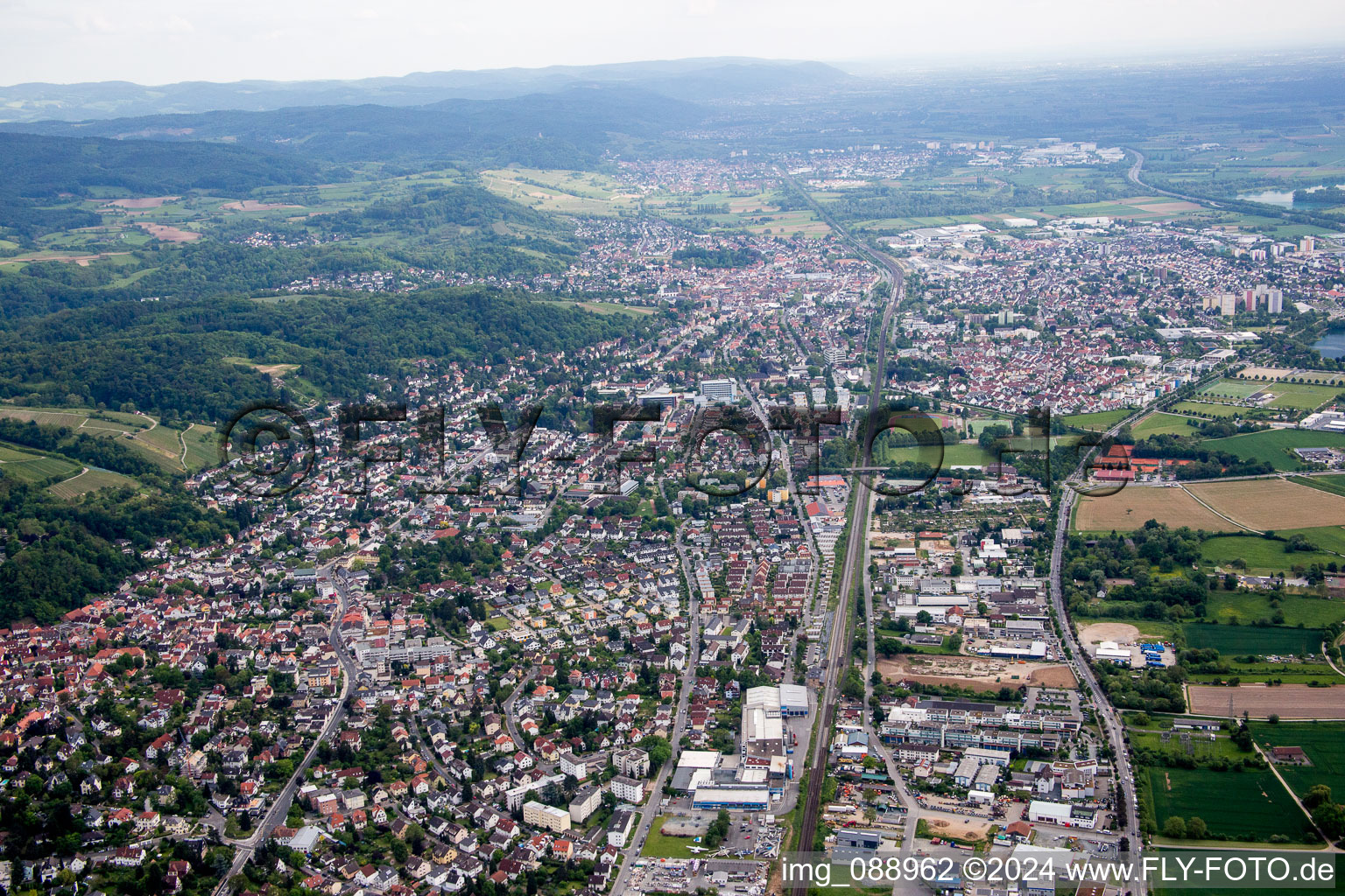 Photographie aérienne de Quartier Auerbach in Bensheim dans le département Hesse, Allemagne