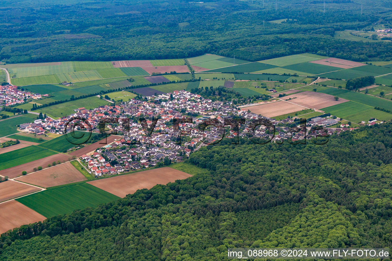 Photographie aérienne de Quartier Fehlheim in Bensheim dans le département Hesse, Allemagne