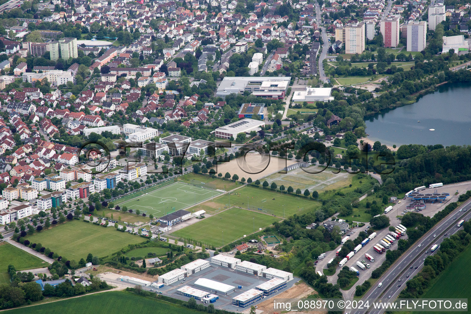 Bensheim dans le département Hesse, Allemagne hors des airs