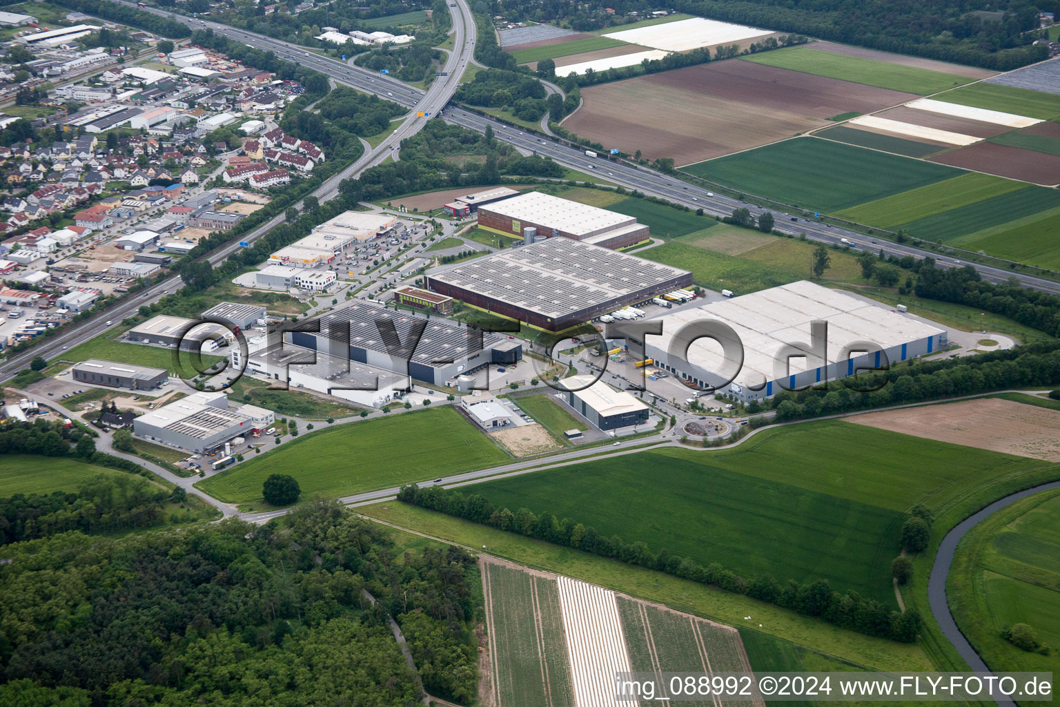 Photographie aérienne de Einhausen dans le département Hesse, Allemagne