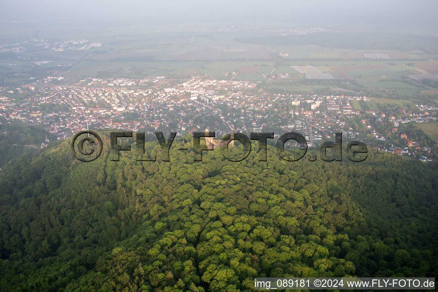 Verrouiller Auerbach à le quartier Auerbach in Bensheim dans le département Hesse, Allemagne d'en haut