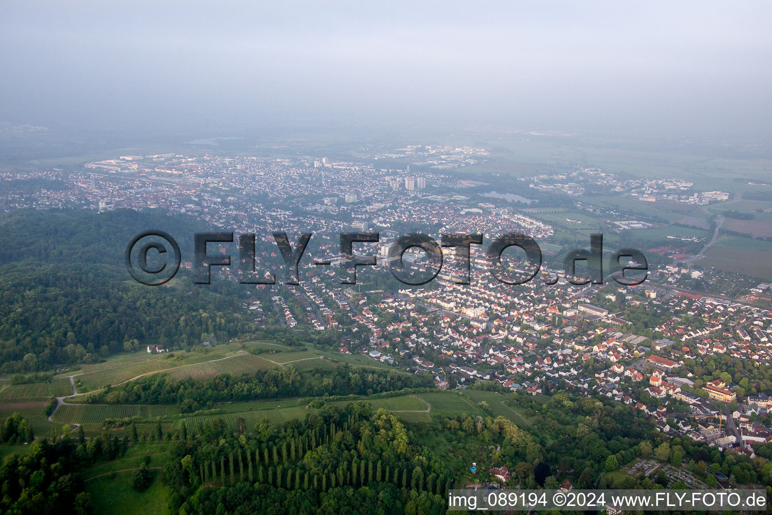 Enregistrement par drone de Quartier Auerbach in Bensheim dans le département Hesse, Allemagne