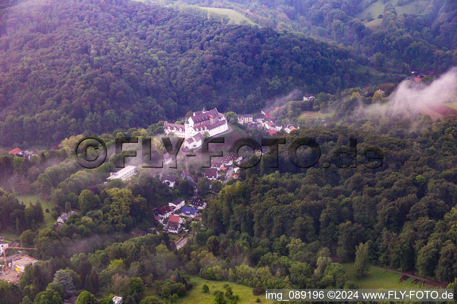 Vue aérienne de Verrouillage à le quartier Schönberg in Bensheim dans le département Hesse, Allemagne