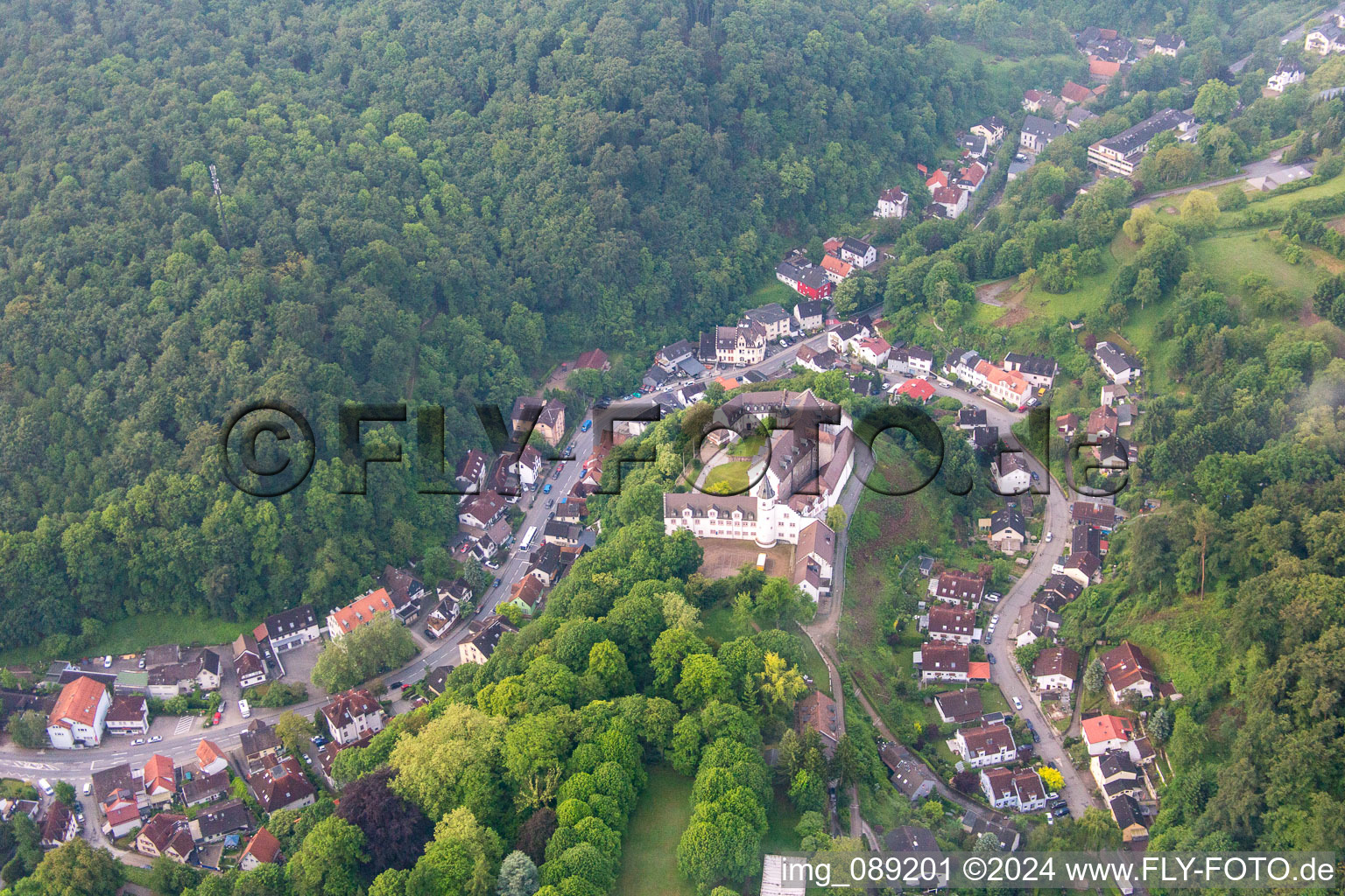 Vue oblique de Verrouillage à le quartier Schönberg in Bensheim dans le département Hesse, Allemagne