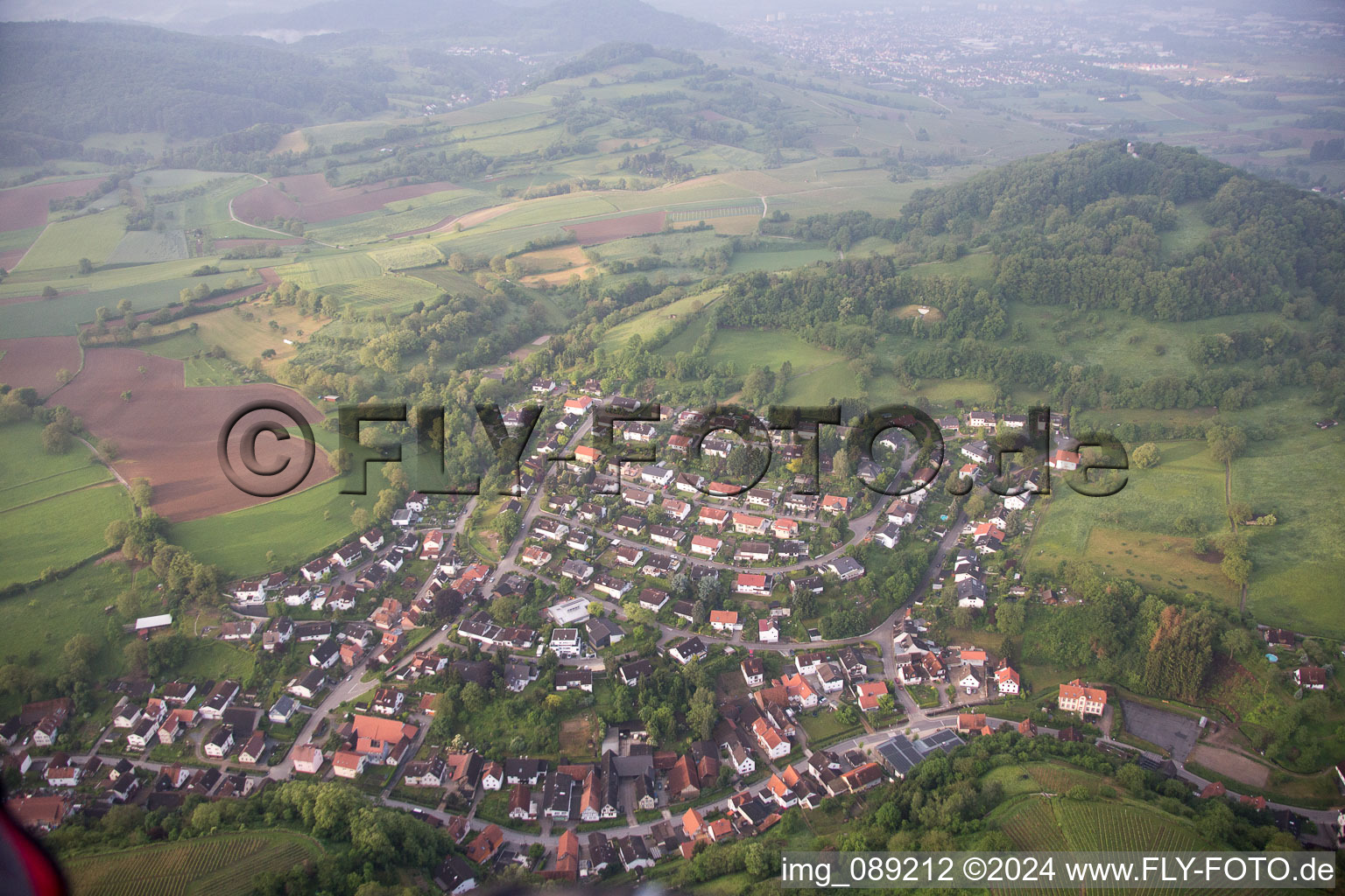 Vue aérienne de Quartier Zell in Bensheim dans le département Hesse, Allemagne