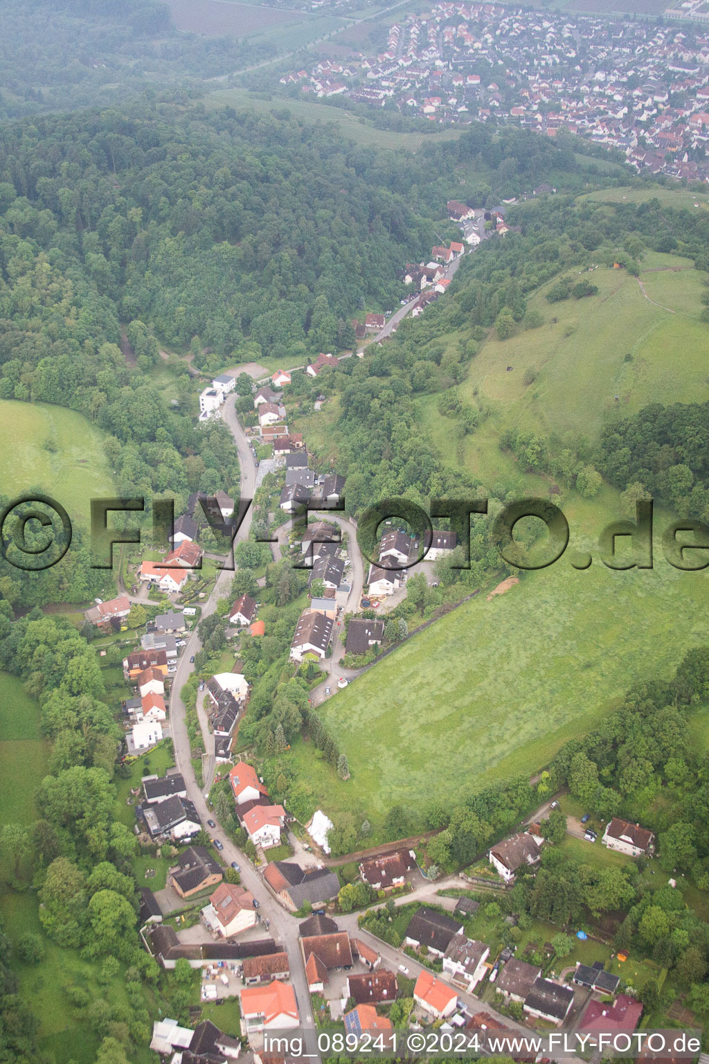 Vue aérienne de Laudenbach dans le département Bade-Wurtemberg, Allemagne