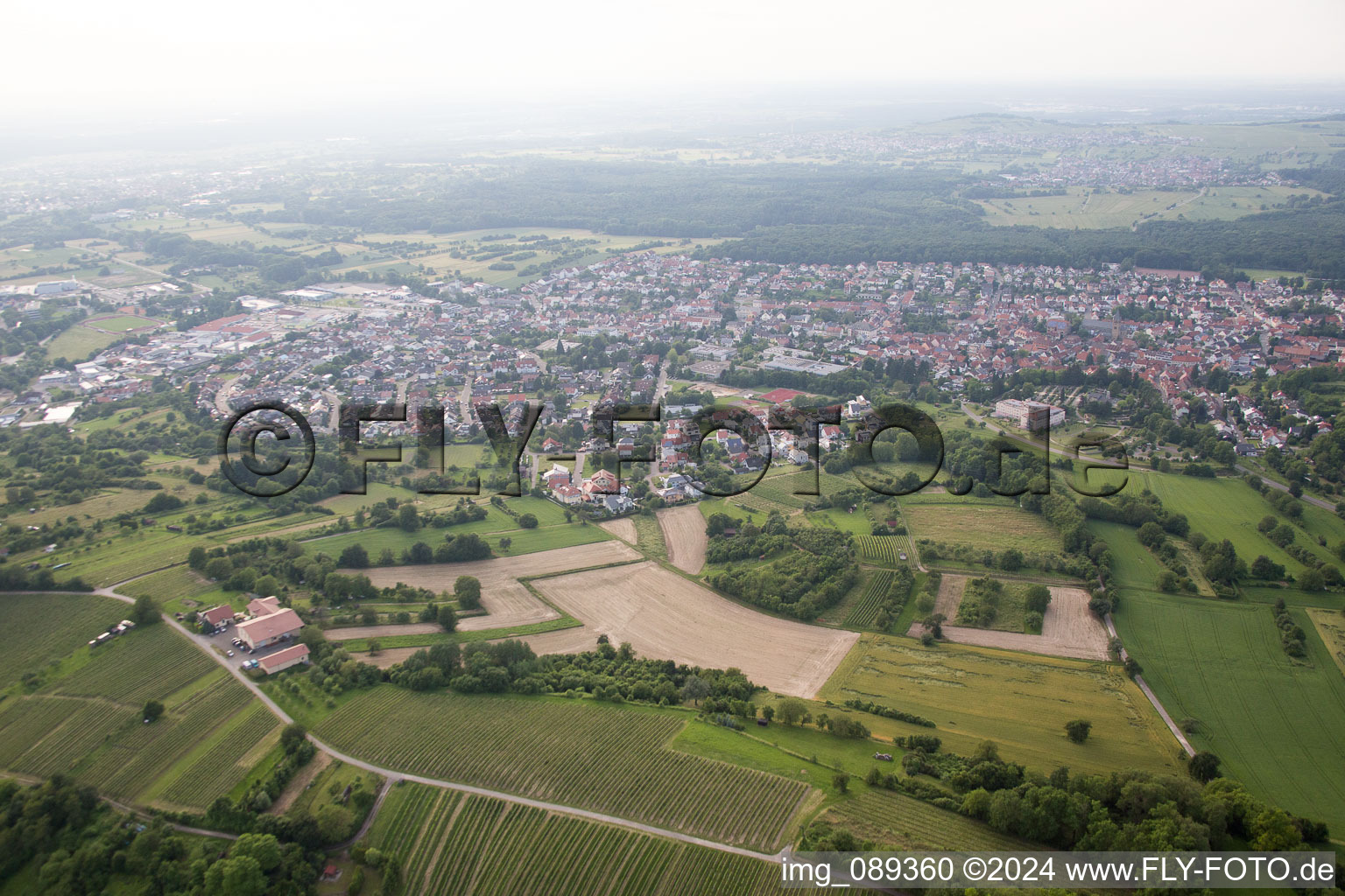 Östringen dans le département Bade-Wurtemberg, Allemagne d'en haut