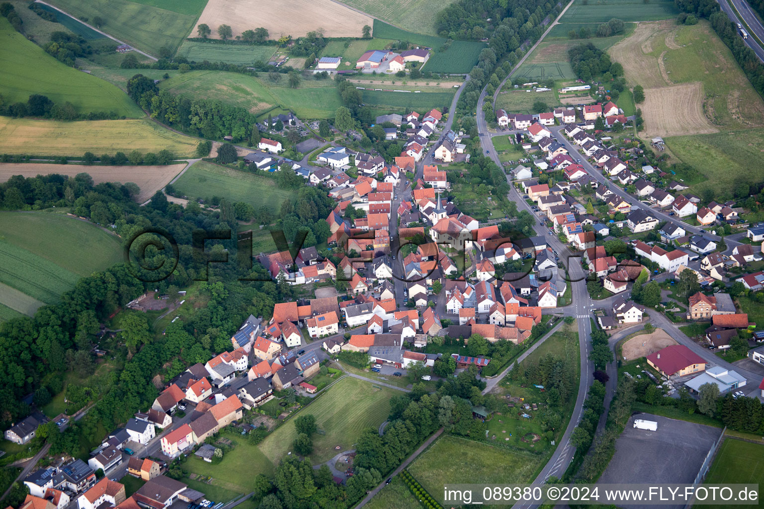 Vue oblique de Balzfeld dans le département Bade-Wurtemberg, Allemagne