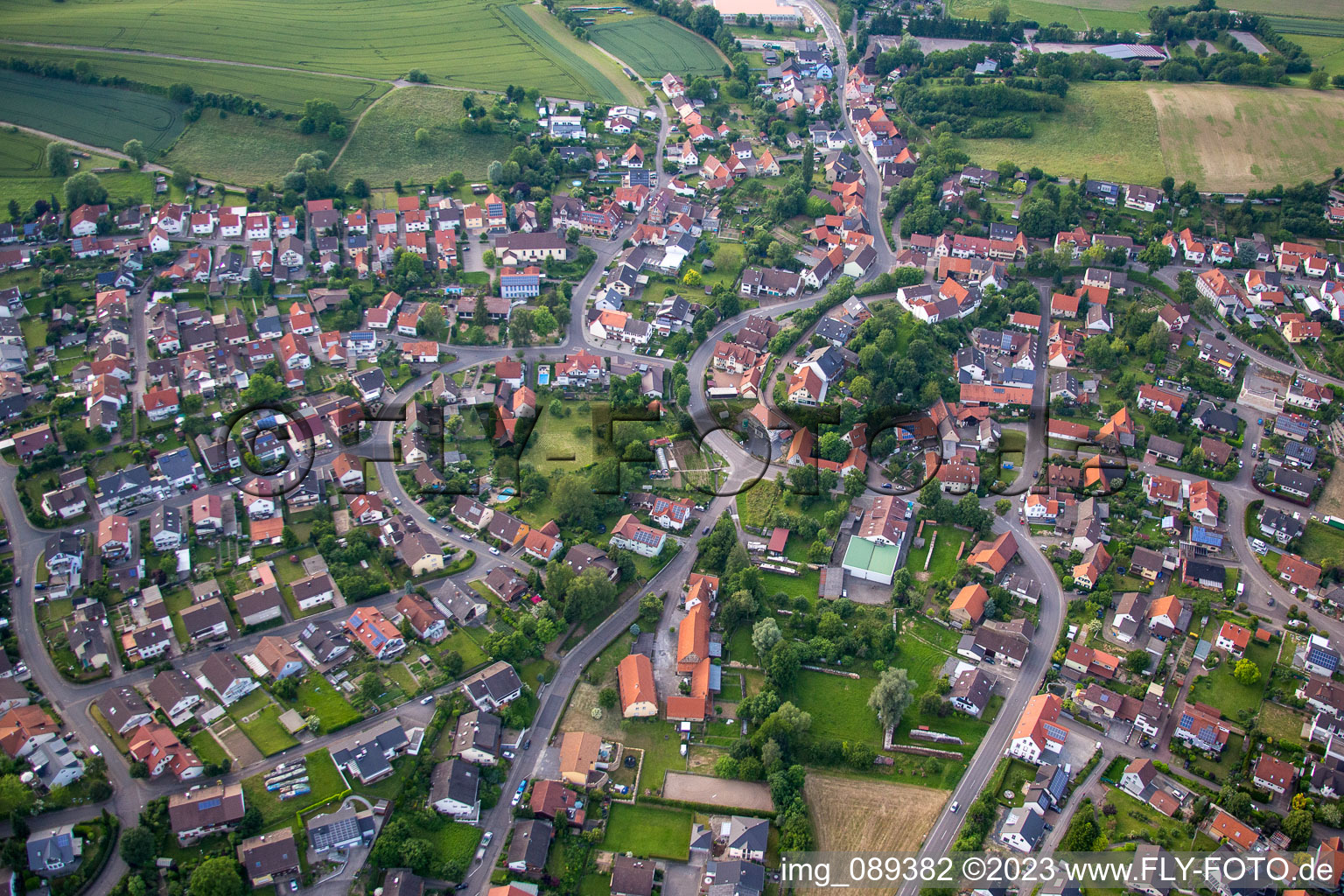 Vue aérienne de Horrenberg dans le département Bade-Wurtemberg, Allemagne