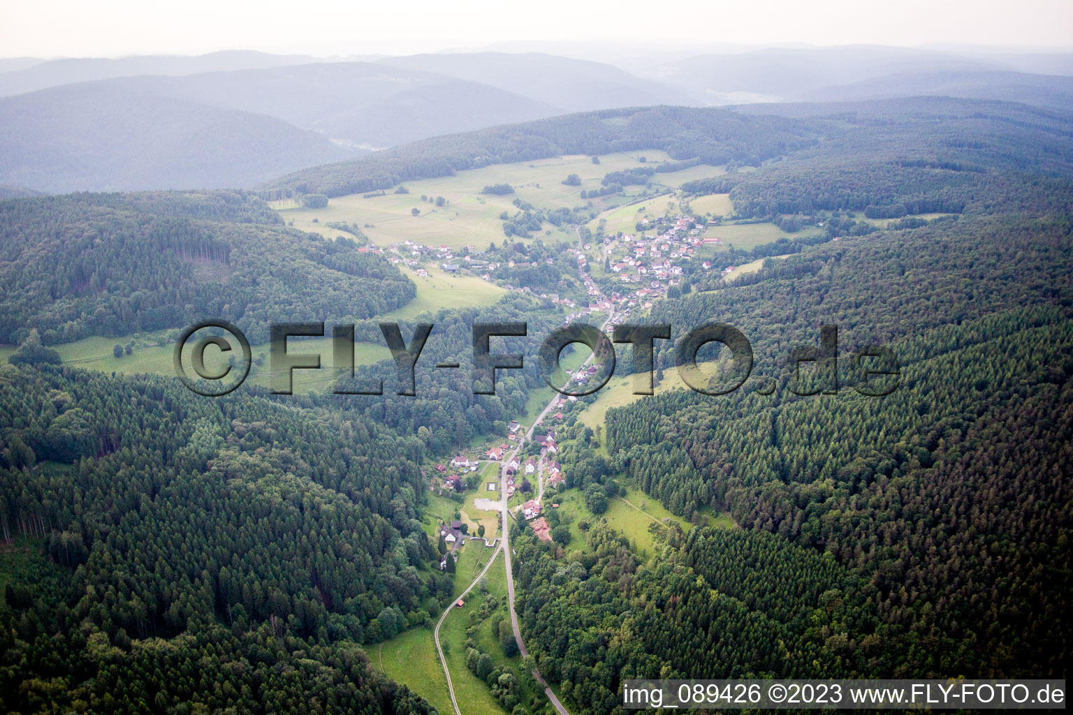 Photographie aérienne de Langenthal à Brombach dans le département Bade-Wurtemberg, Allemagne
