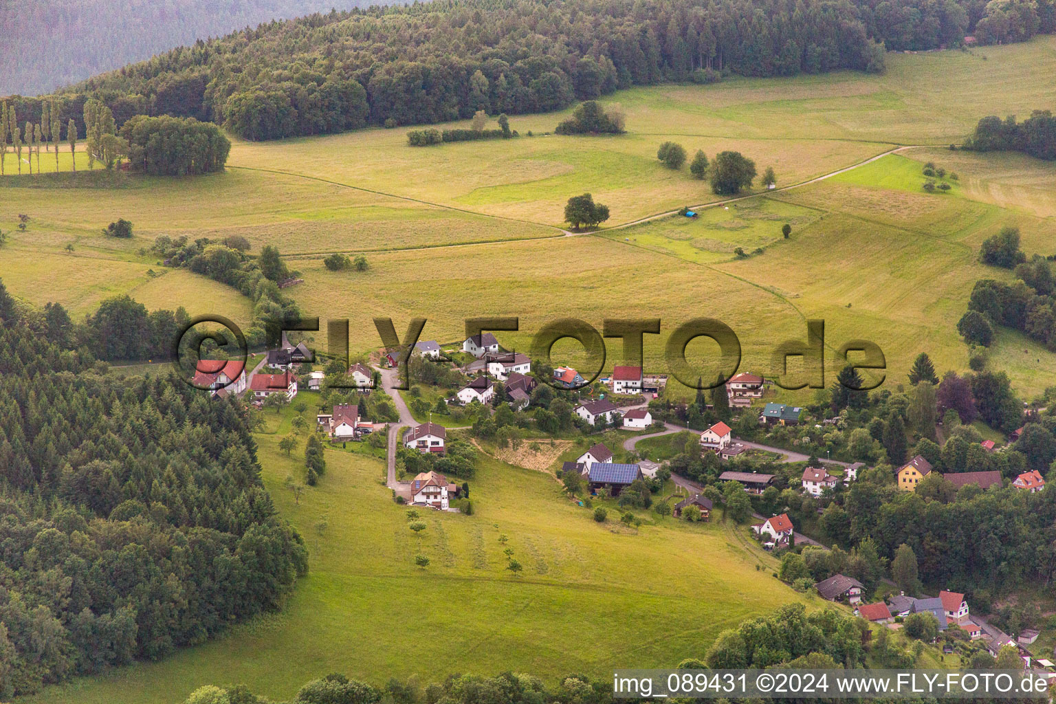 Vue oblique de Quartier Brombach in Eberbach dans le département Bade-Wurtemberg, Allemagne