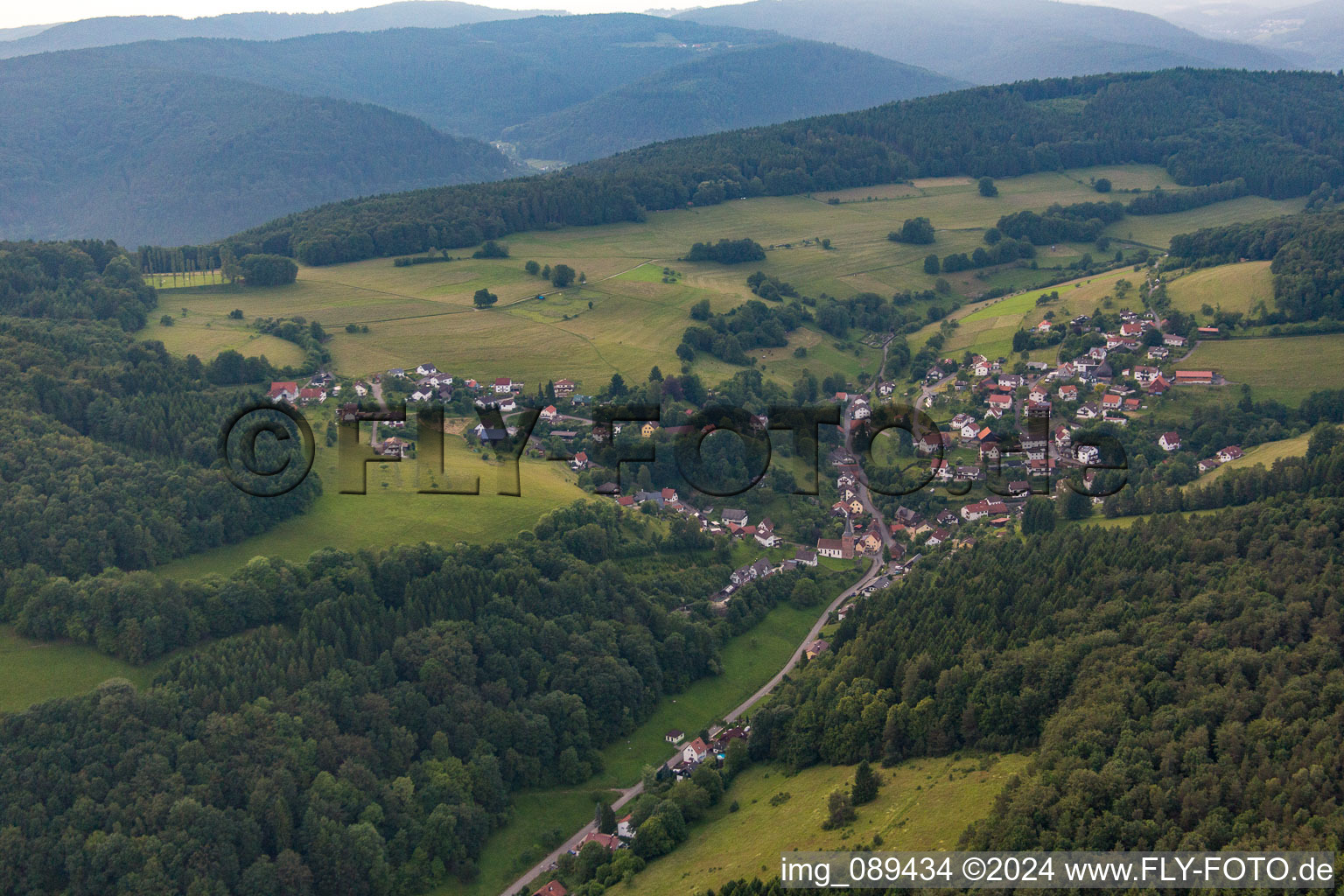 Quartier Brombach in Eberbach dans le département Bade-Wurtemberg, Allemagne d'en haut