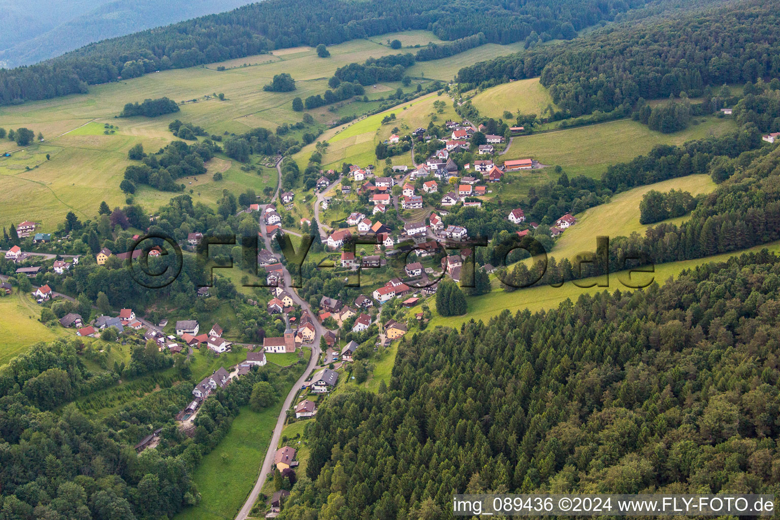 Quartier Brombach in Eberbach dans le département Bade-Wurtemberg, Allemagne hors des airs