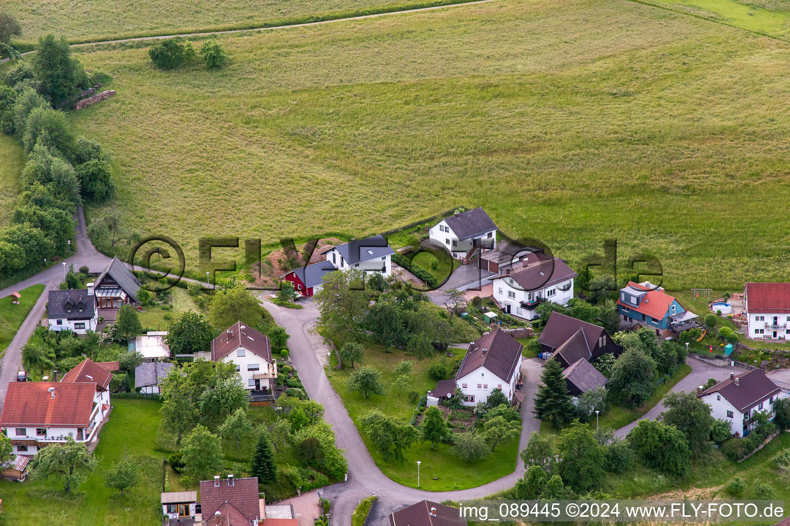 Quartier Brombach in Eberbach dans le département Bade-Wurtemberg, Allemagne vue du ciel