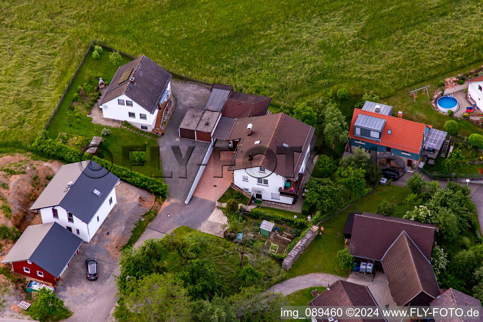 Quartier Brombach in Eberbach dans le département Bade-Wurtemberg, Allemagne hors des airs