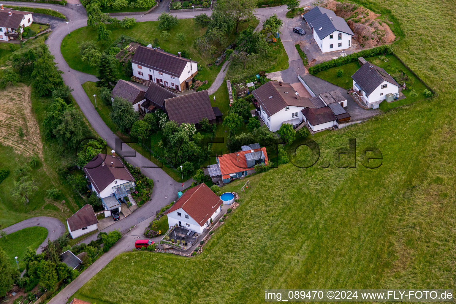 Vue oblique de Brombach dans le département Bade-Wurtemberg, Allemagne