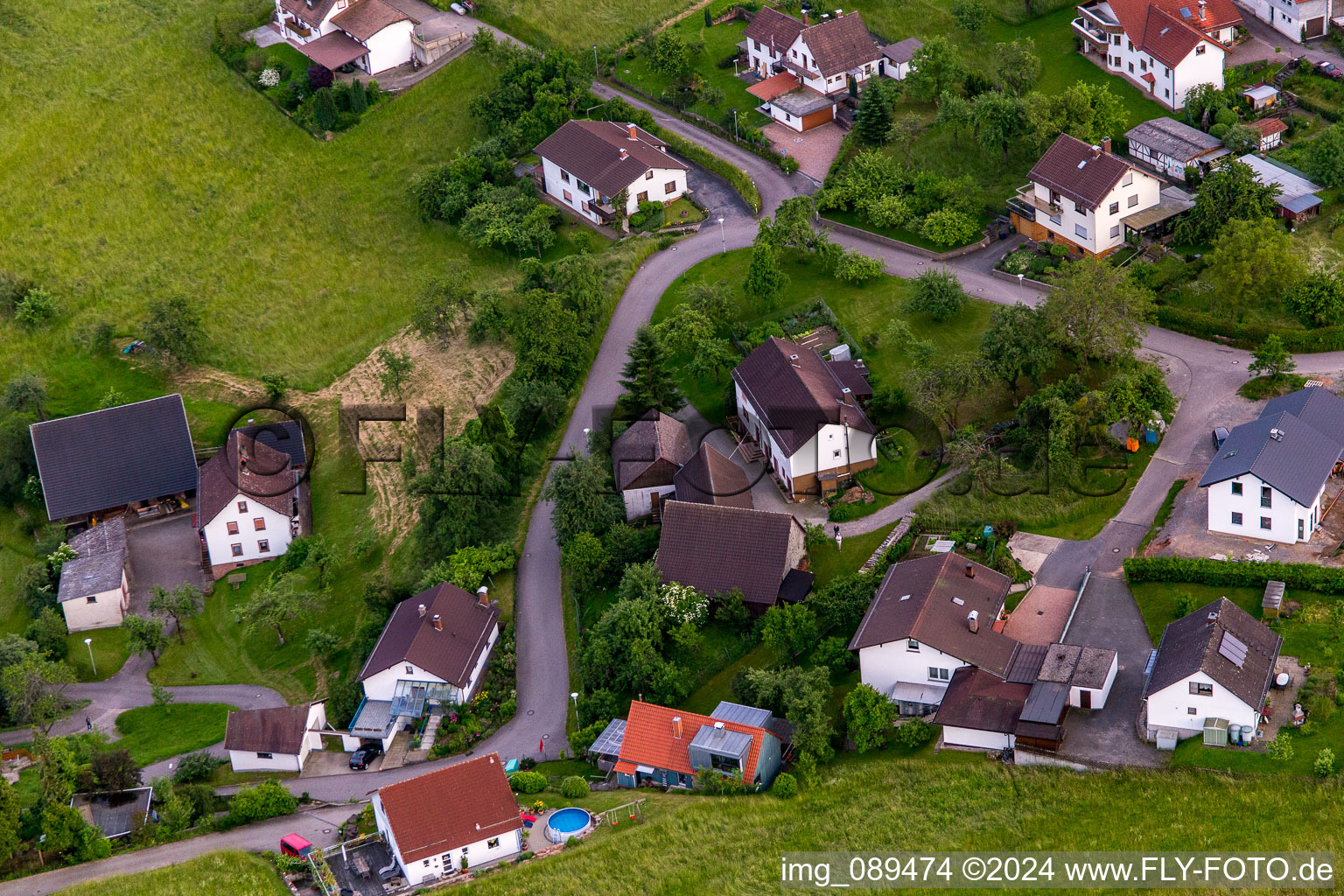 Brombach dans le département Bade-Wurtemberg, Allemagne depuis l'avion