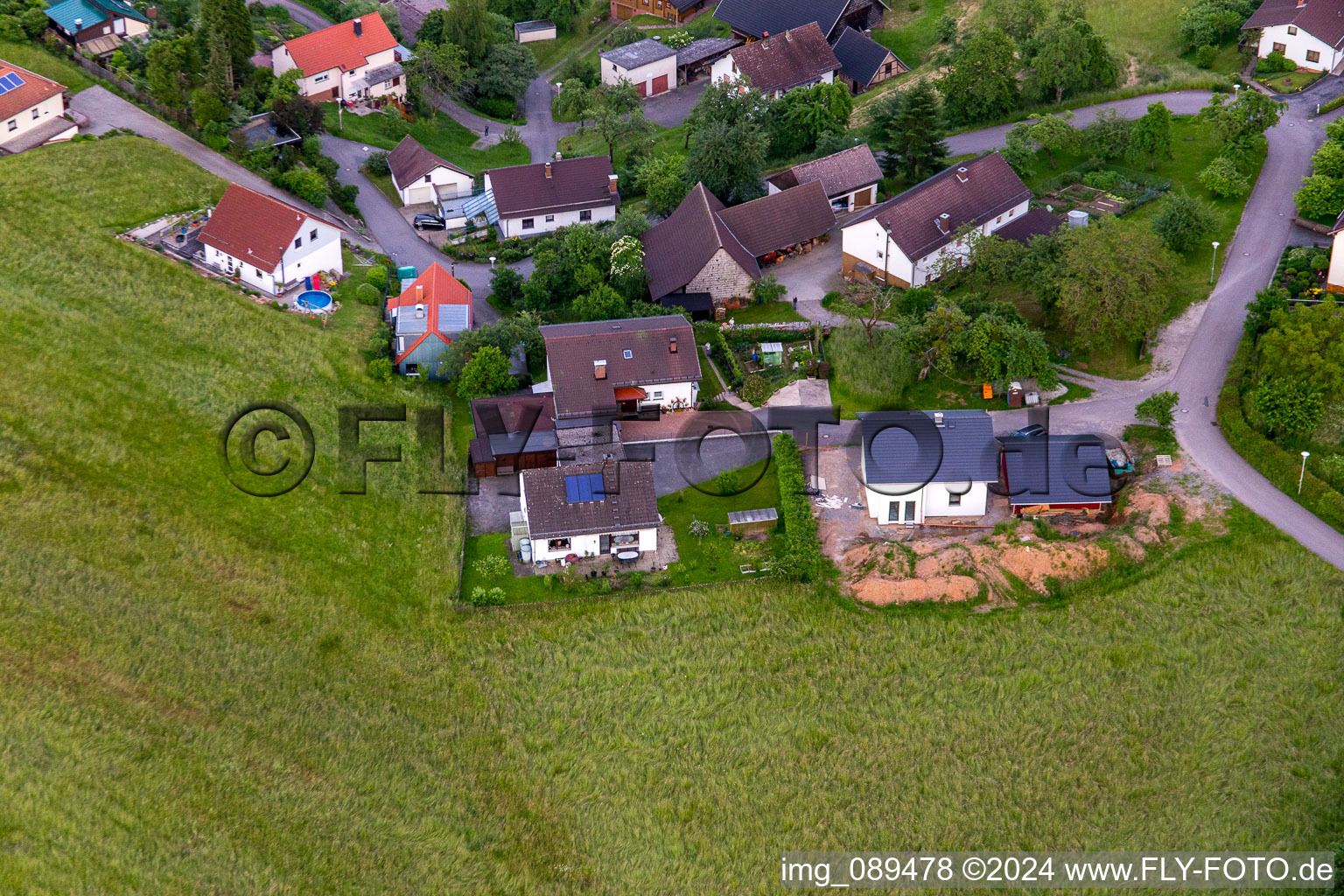 Quartier Brombach in Eberbach dans le département Bade-Wurtemberg, Allemagne hors des airs