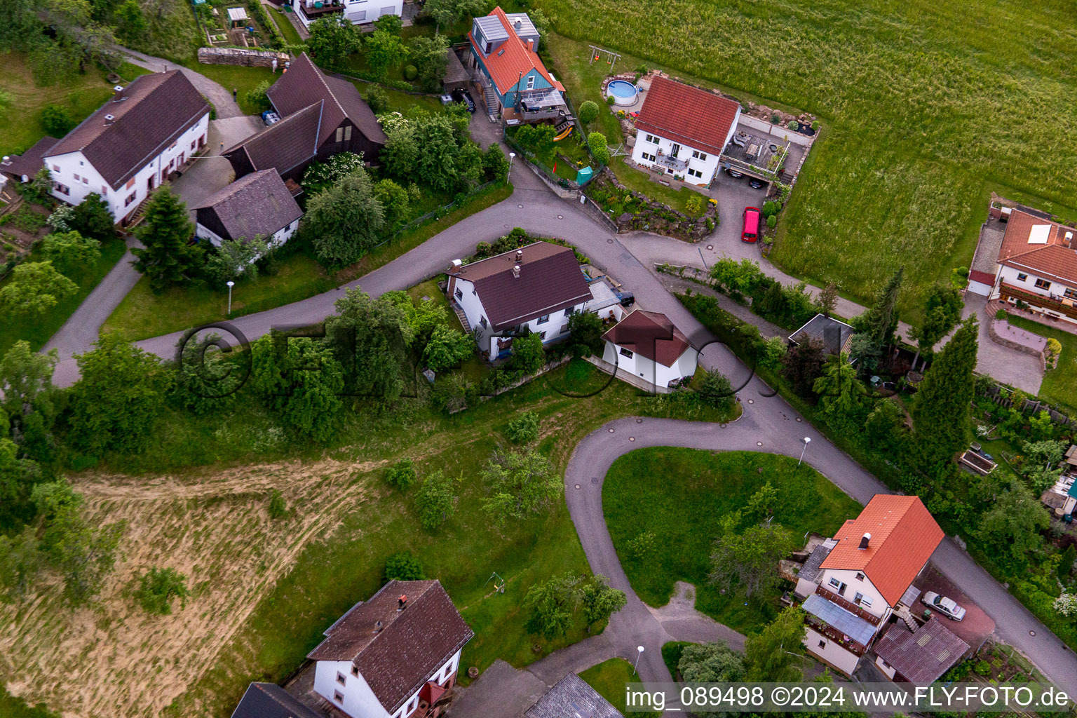 Quartier Brombach in Eberbach dans le département Bade-Wurtemberg, Allemagne hors des airs