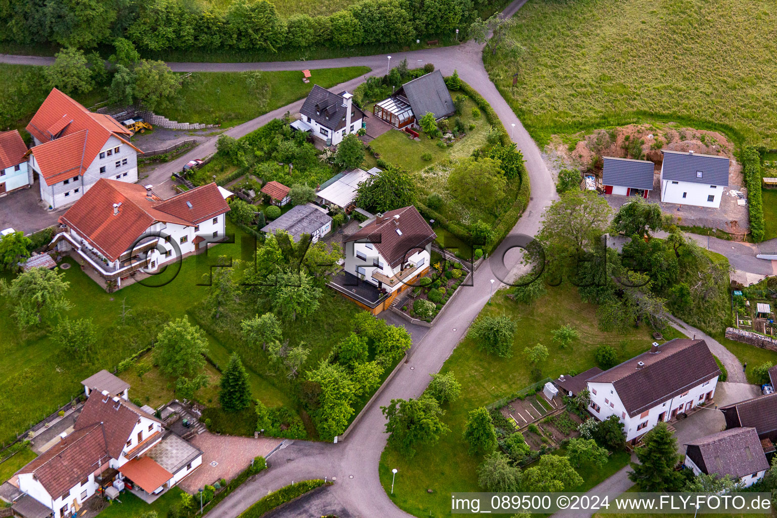 Quartier Brombach in Eberbach dans le département Bade-Wurtemberg, Allemagne depuis l'avion