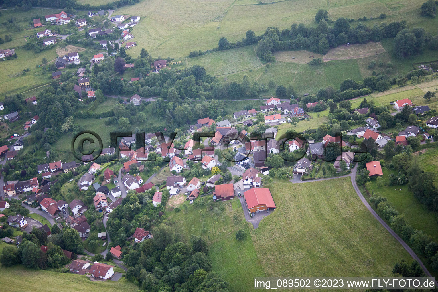 Vue aérienne de Brombach dans le département Bade-Wurtemberg, Allemagne