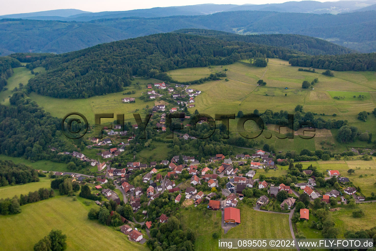 Vue oblique de Brombach dans le département Bade-Wurtemberg, Allemagne