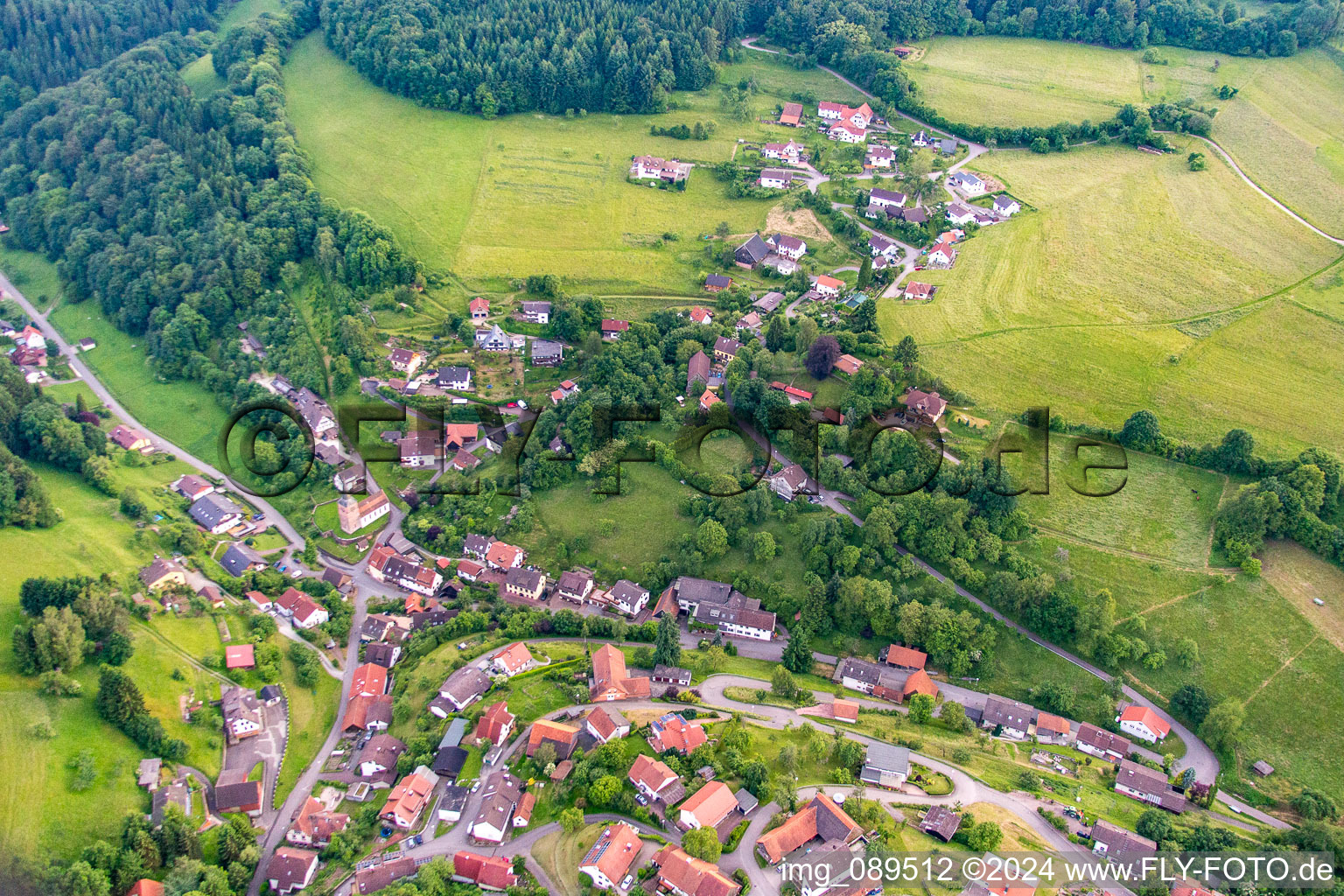 Brombach dans le département Bade-Wurtemberg, Allemagne depuis l'avion