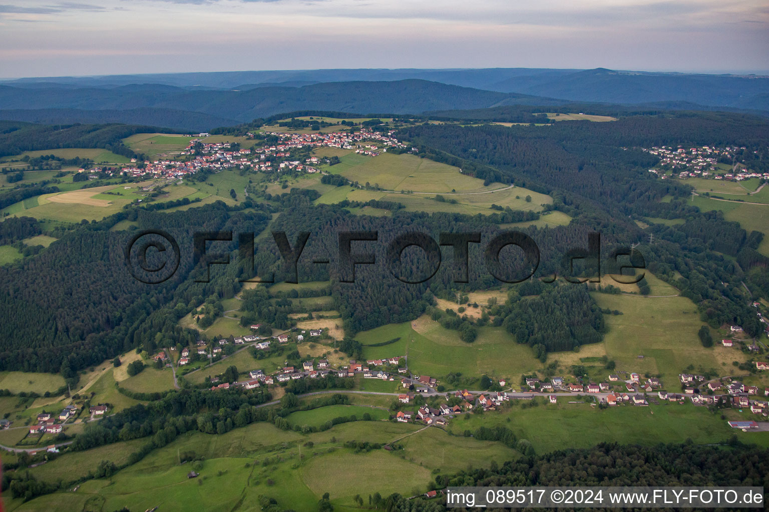 Vue aérienne de Quartier Rothenberg in Oberzent dans le département Hesse, Allemagne