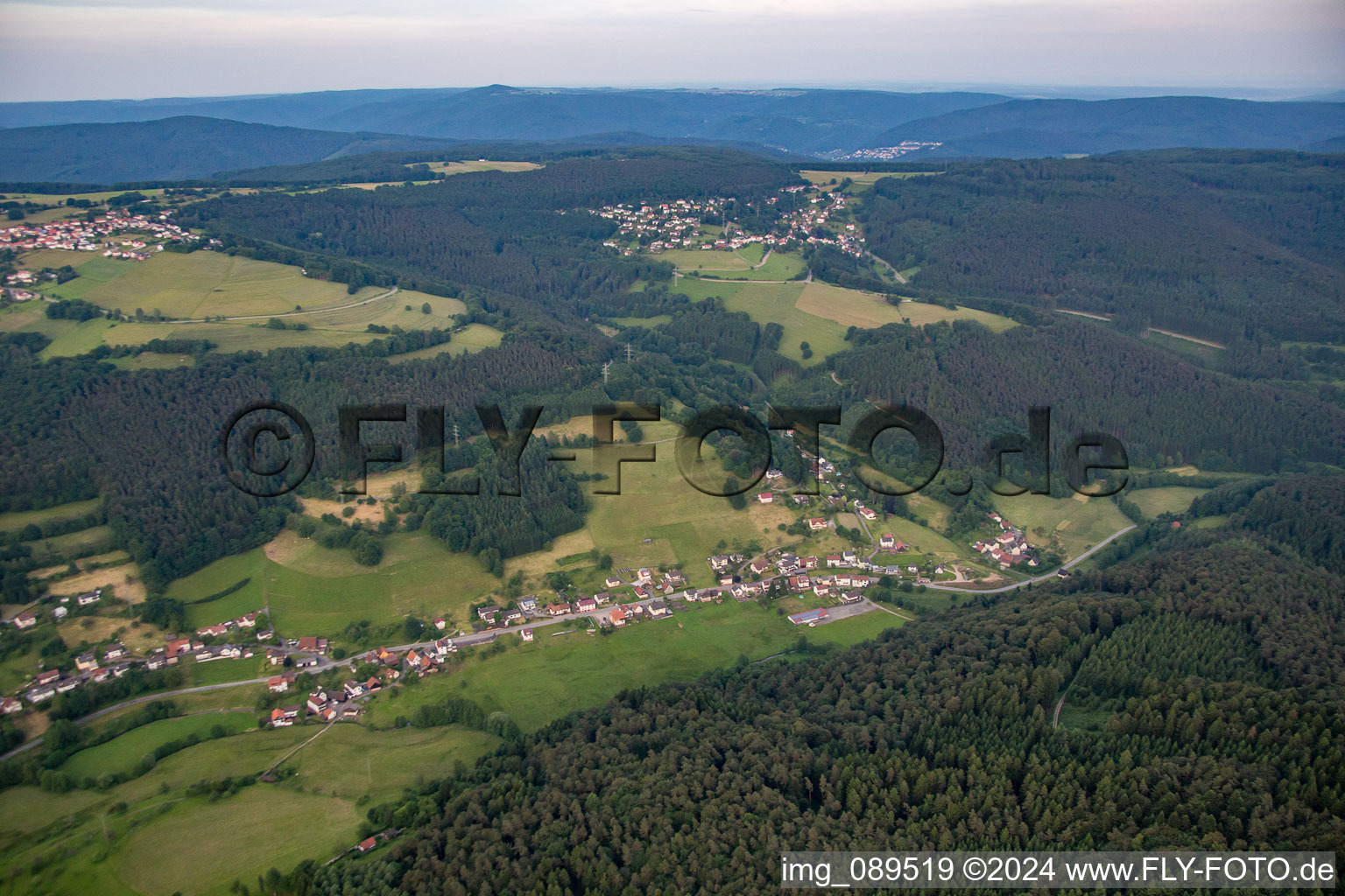 Vue oblique de Quartier Rothenberg in Oberzent dans le département Hesse, Allemagne