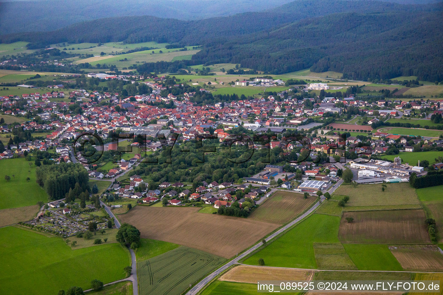 Vue aérienne de Quartier Beerfelden in Oberzent dans le département Hesse, Allemagne