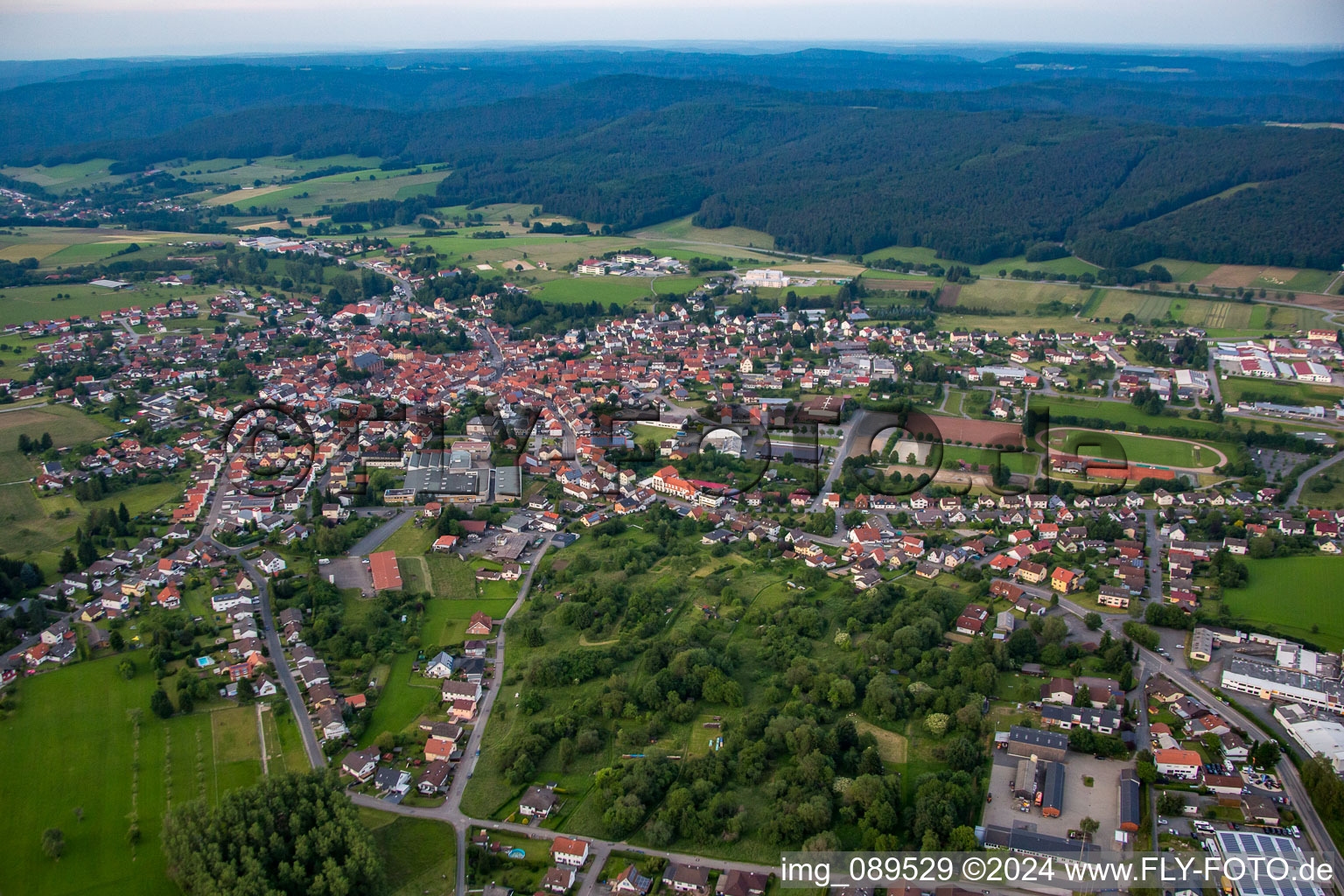 Quartier Beerfelden in Oberzent dans le département Hesse, Allemagne d'en haut