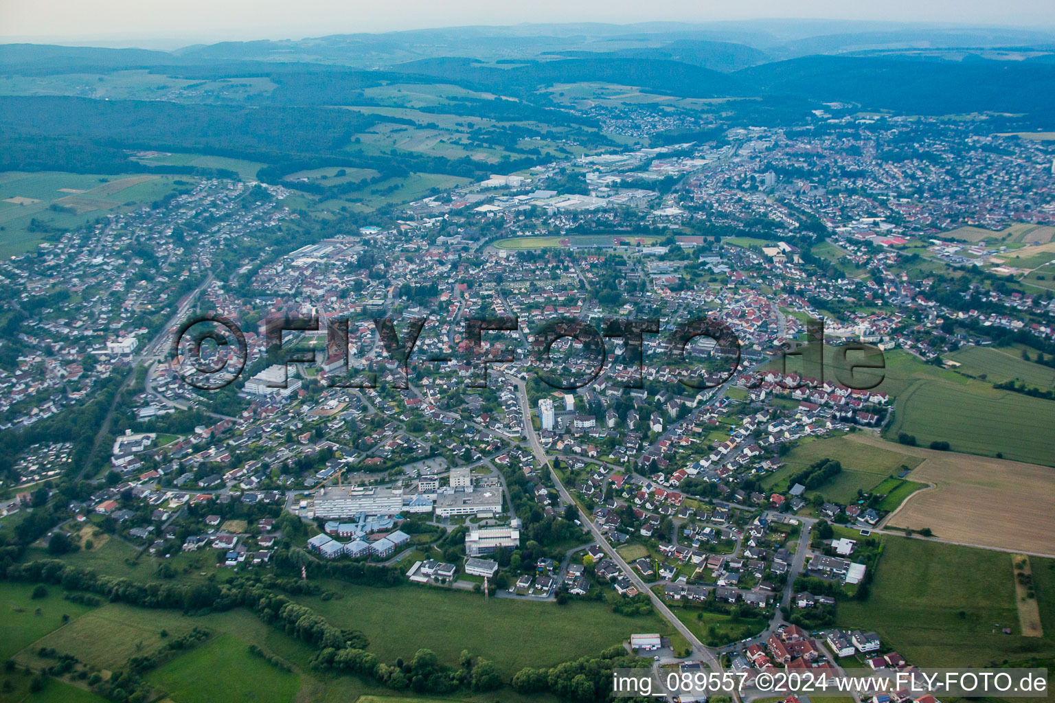 Erbach dans le département Hesse, Allemagne d'en haut