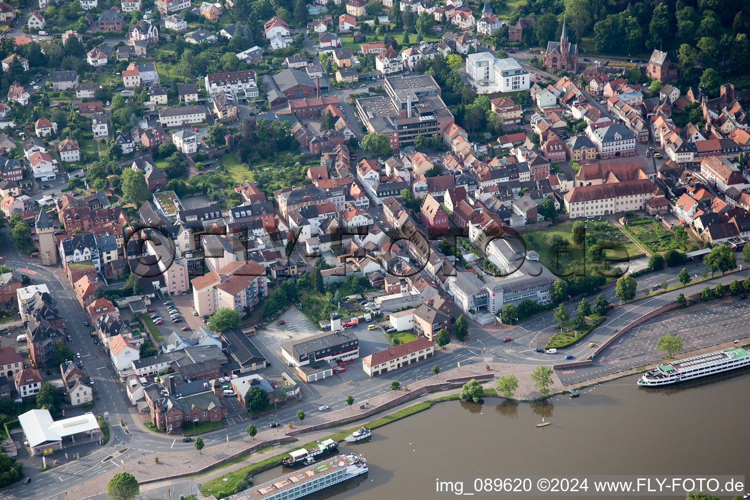 Miltenberg dans le département Bavière, Allemagne vue d'en haut