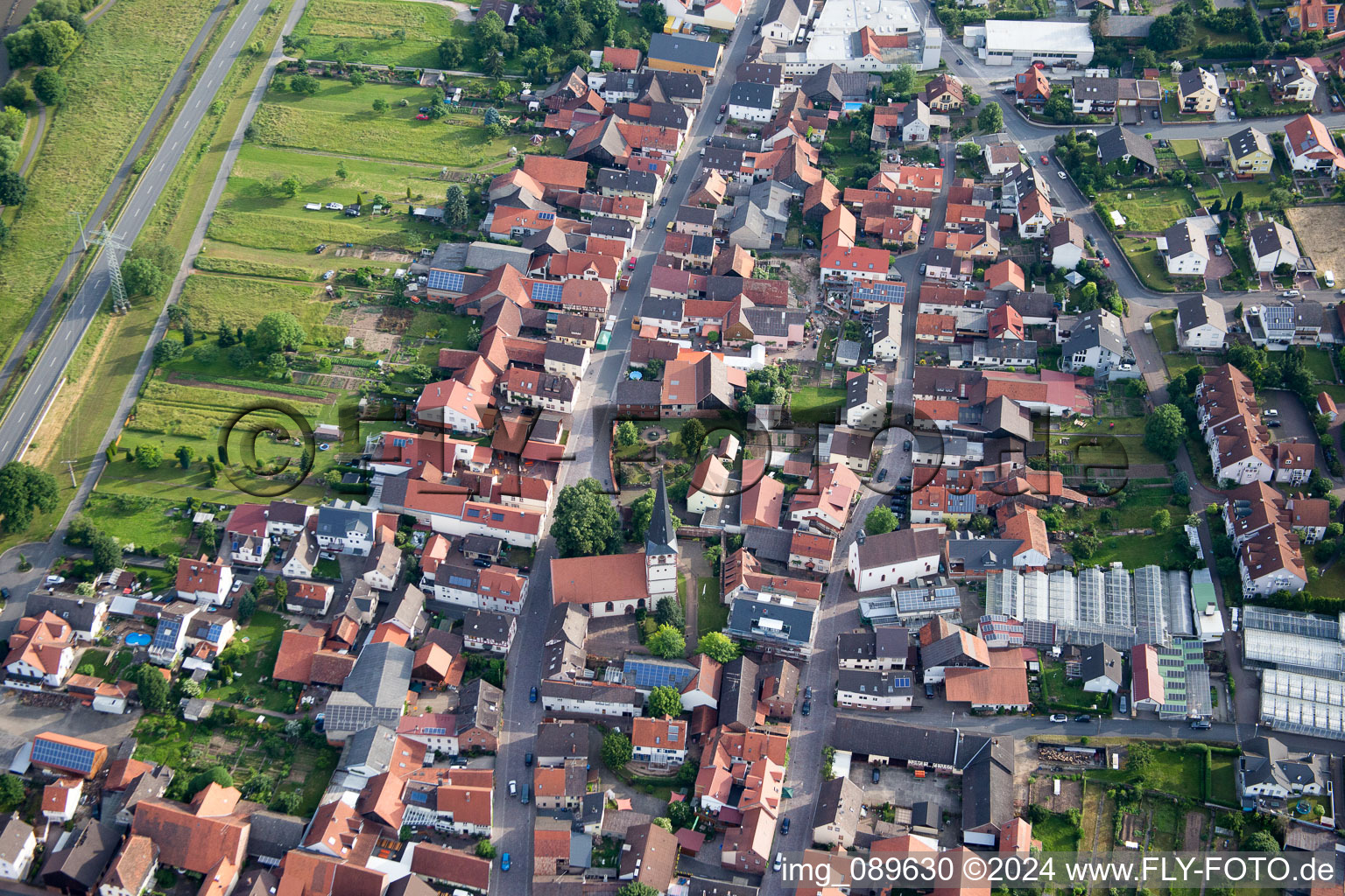 Bürgstadt dans le département Bavière, Allemagne d'en haut