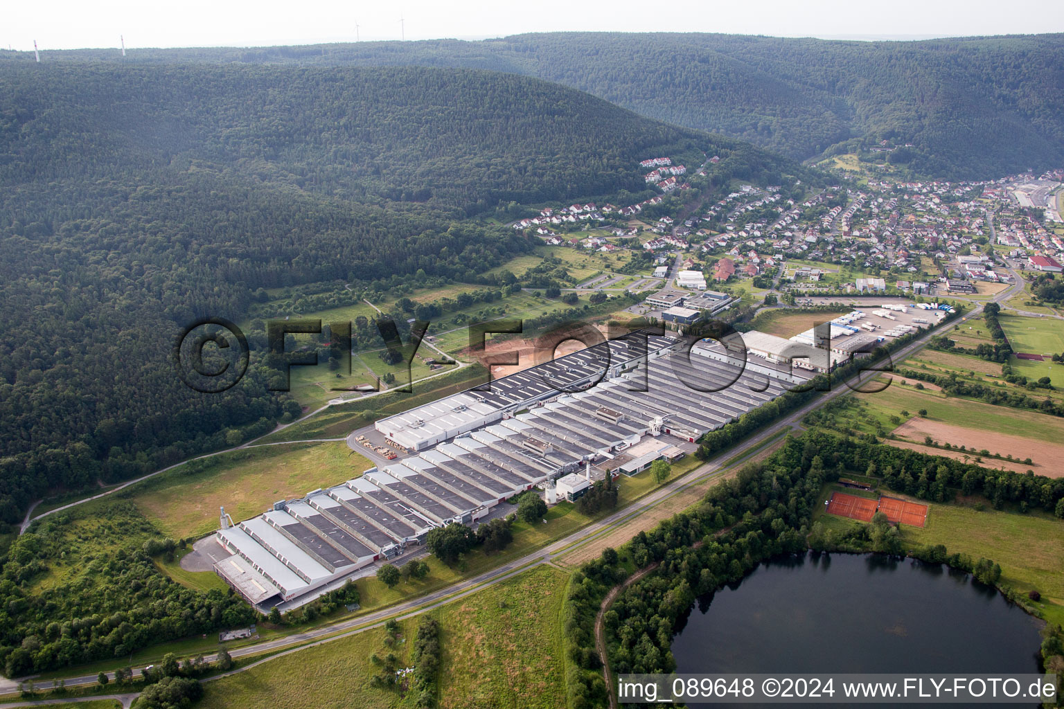 Vue oblique de Freudenberg dans le département Bade-Wurtemberg, Allemagne