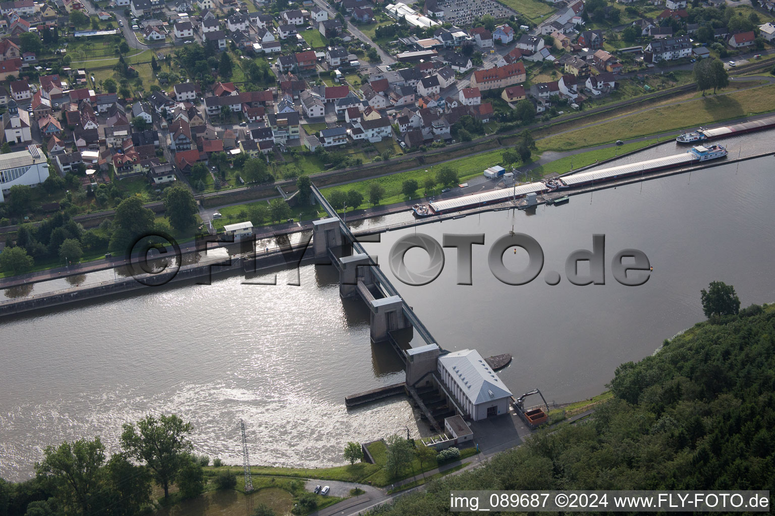 Vue aérienne de Faulbach dans le département Bavière, Allemagne