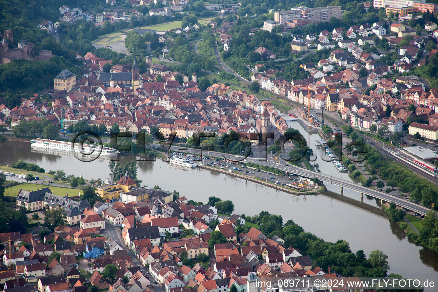 Photographie aérienne de Wertheim dans le département Bade-Wurtemberg, Allemagne