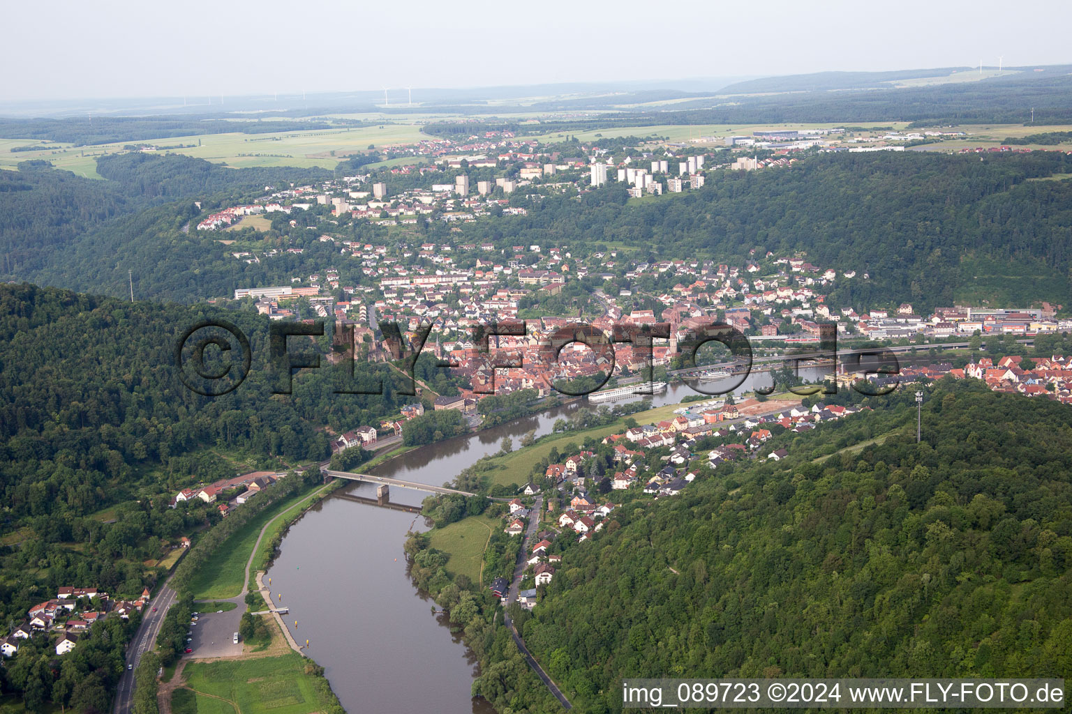 Wertheim dans le département Bade-Wurtemberg, Allemagne hors des airs