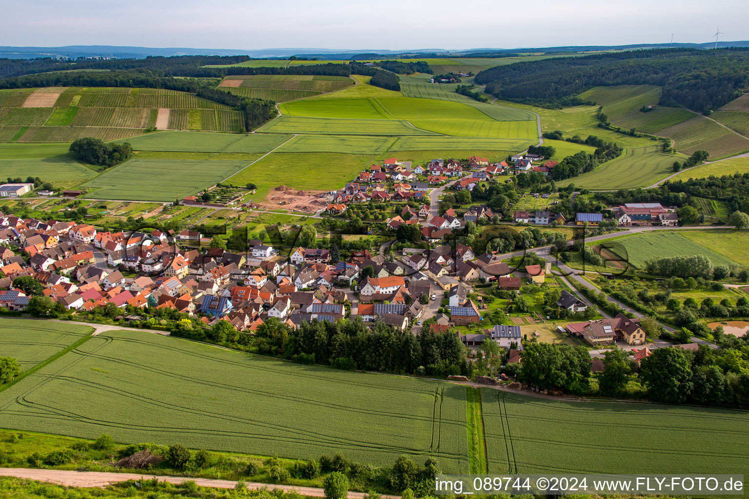 Quartier Dertingen in Wertheim dans le département Bade-Wurtemberg, Allemagne hors des airs